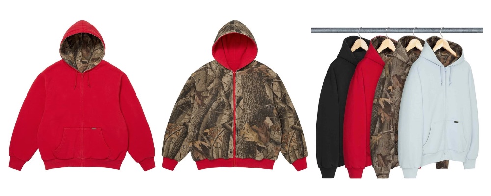Supreme 2026AW Week7発売予定アイテムまとめ｜ブランド古着買取専門店LIFEReversible Work Zip Up Hooded Sweatshirt 31,900円画像