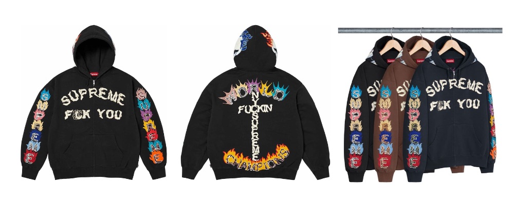 Supreme 2026AW Week8発売予定アイテムまとめ｜ブランド古着買取専門店LIFEFuck You Zip Up Hooded Sweatshirt 49,500円画像