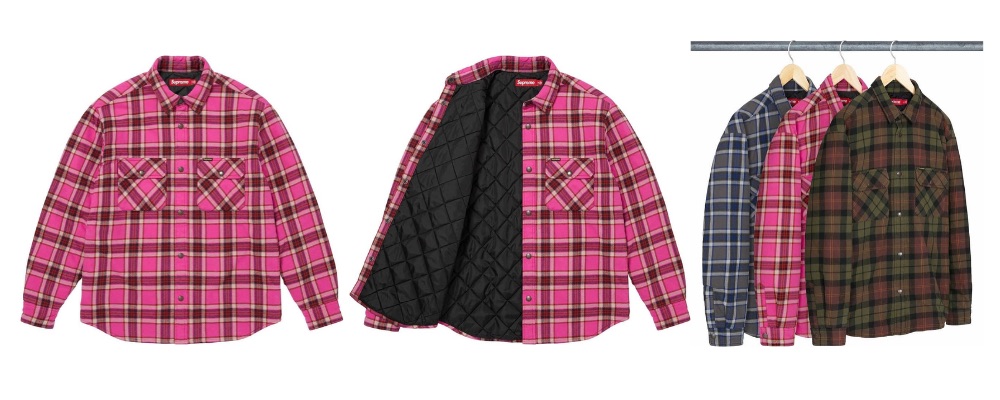 Supreme 2026AW Week8発売予定アイテムまとめ｜ブランド古着買取専門店LIFEQuilted Lined Flannel Snap Shirt 29,700円画像
