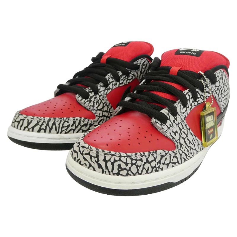 シュプリーム 313170-600 × Nike ナイキ SB Dunk Low Red Cement ダンク ロー レッドセメント スニーカー 買取実績 画像