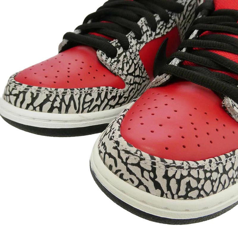 シュプリーム 313170-600 × Nike ナイキ SB Dunk Low Red Cement ダンク ロー レッドセメント スニーカー 買取実績 画像