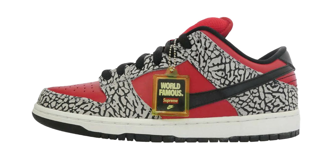 シュプリーム 313170-600 × Nike ナイキ SB Dunk Low Red Cement 買取実績