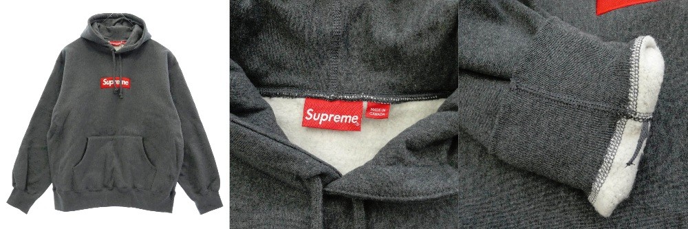Supreme 21AW Box Logo Hooded Sweatshirt グレー系画像