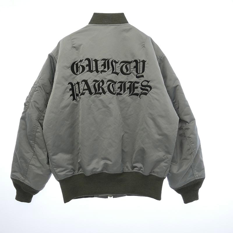 ワコマリア 23AW 23FW-WMO-ML02 MA-1 FLIGHT JACKET ロゴ刺繍 フライト ボンバージャケット 買取実績 画像
