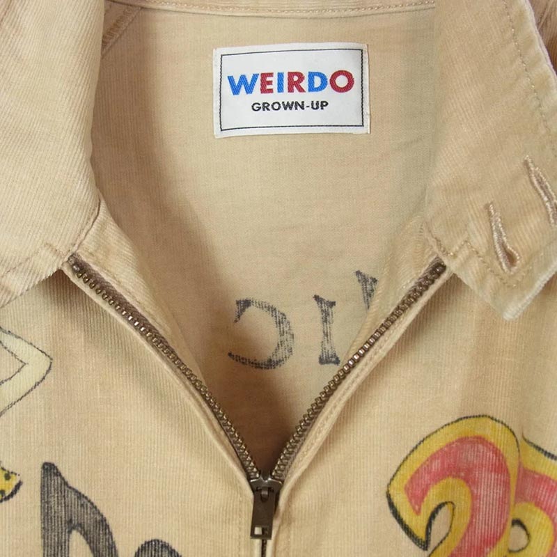 ウィアード 25SS WRD5101 PSYCHO WEIRDO JACKET ハンドプリント コーディロイ ジップアップジャケット 買取実績 画像