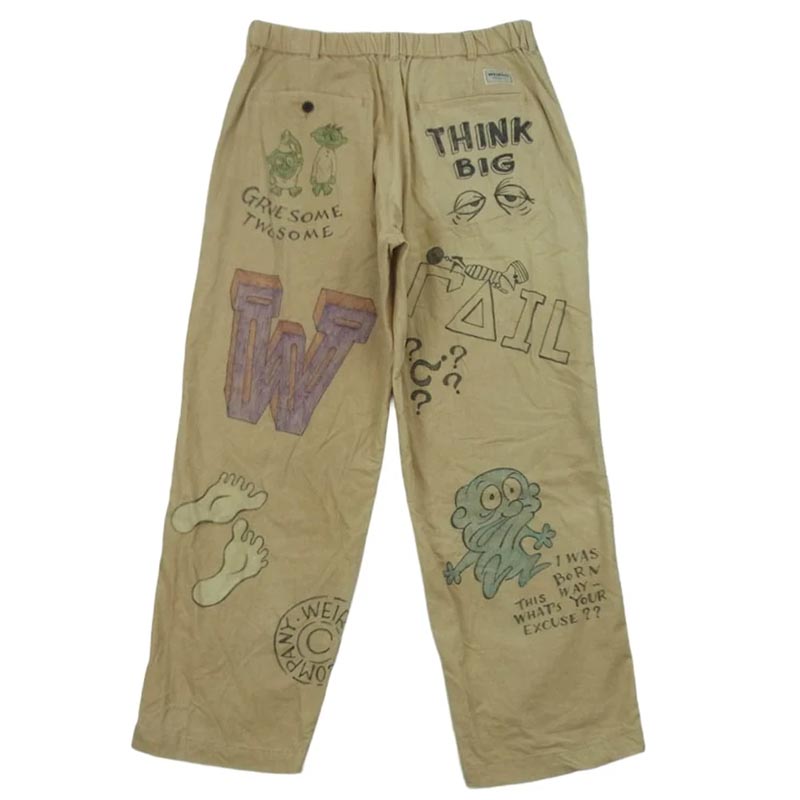 ウィアード 25SS WRD9902HP WIND UP TACK EASY PANTS ハンドプリント コーディロイ タック パンツ 買取実績 画像