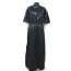 3.1 フィリップリム philliplim 20SS フェイクレザー 半袖 ロング ワンピース S201-9213CHZ 画像