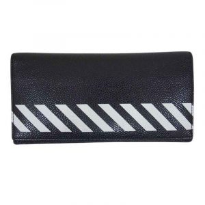 オフホワイト イタリア製 二つ折り レザー ロング ウォレット 買取実績