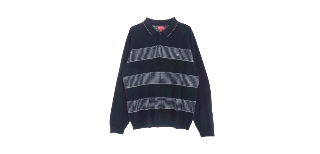 シュプリーム 21AW ストライプ L/S ポロニット 買取実績