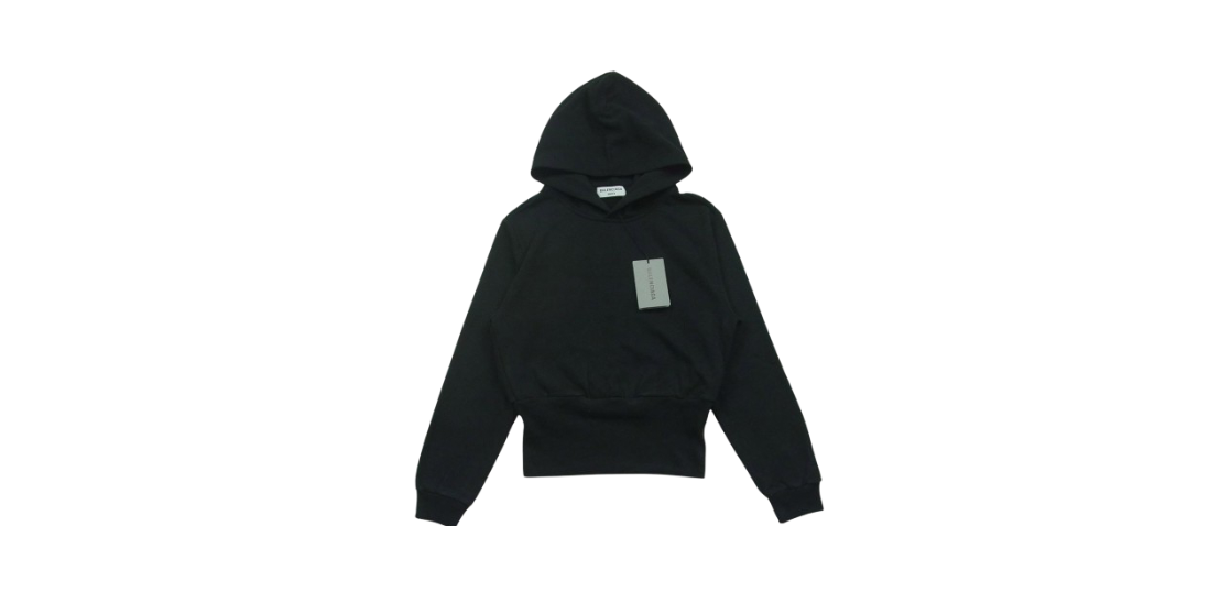 バレンシアガ 698485 TMVC6 クロップド プルオーバー パーカー