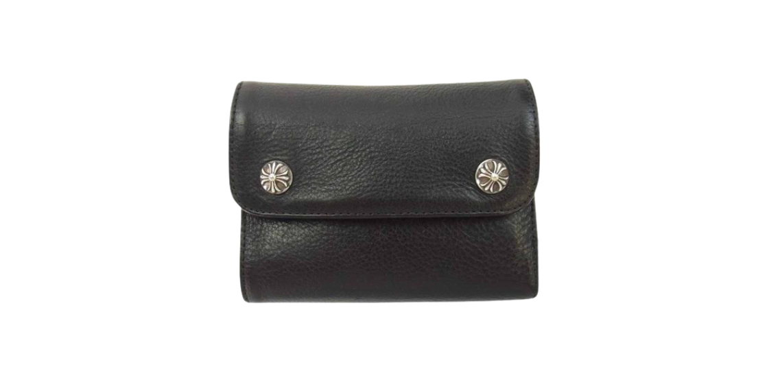 クロムハーツ（原本無）ウェーブミニ クロスボール ボタン レザー ウォレット 買取実績