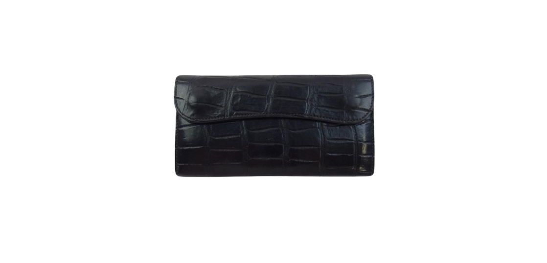 ワイルドスワンズ 伊勢丹購入証明書付き クロコダイル ウェイブ ロングウォレット 買取実績