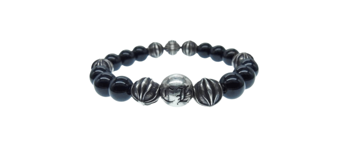 クロムハーツ（原本無）10mm ビーズ ブラックトルマリンビーズ ブレスレット 買取実績