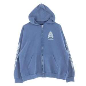 バレンシアガ 24SS 770939 TQVW9 ダメージ加工 バーニングユニティ ロゴ ダブルジップ パーカー 買取実績