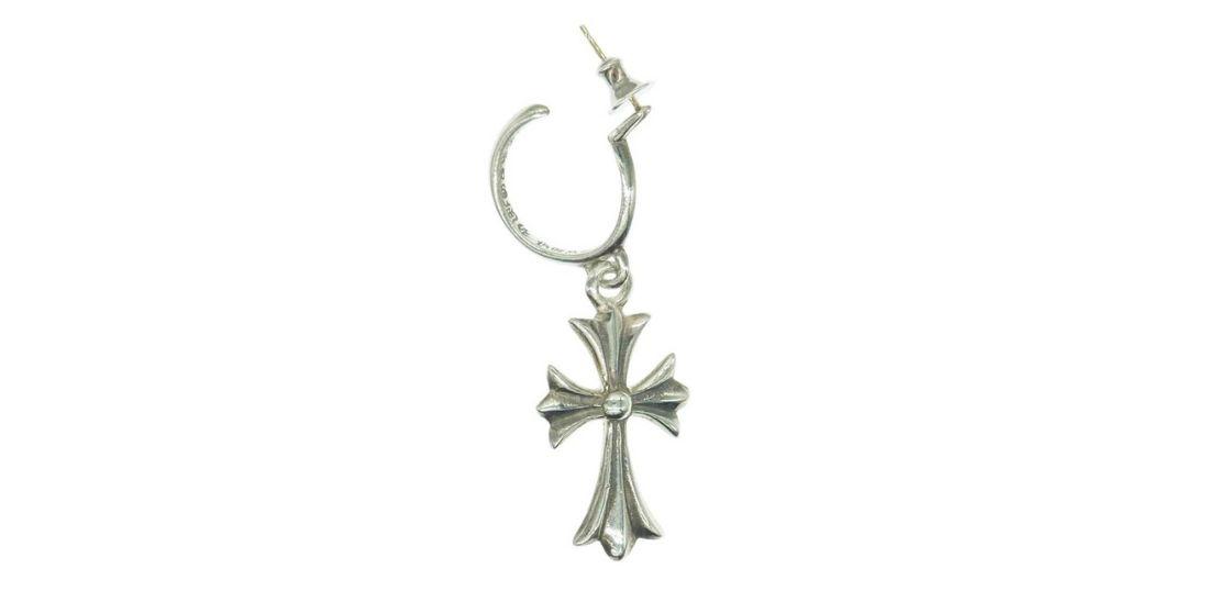 激安スーパーの“売上対決” TINY クロムハーツ CH 買取実績 ピアス フープ CROSS アクセサリー