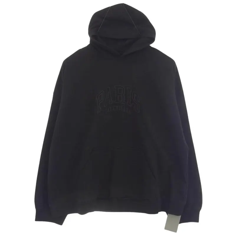 バレンシアガ 22SS ロゴ プリント クロップド パーカー 670946 M BALENCIAGA - バレンシアガ 22SS ロゴ プリント クロップド パーカー