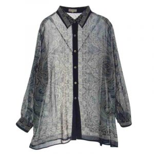 バーバリー FEB55-466 Burberrys シースルー ペイズリー柄 長袖 シアーシャツ 買取実績