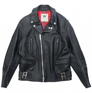【美品】666 ライダース LJM-1TF ホースハイド 38 茶芯 666 LJM-1TF TIGHT FIT U.K.SIDE BELT LEATHER JACKET (タイトフィット