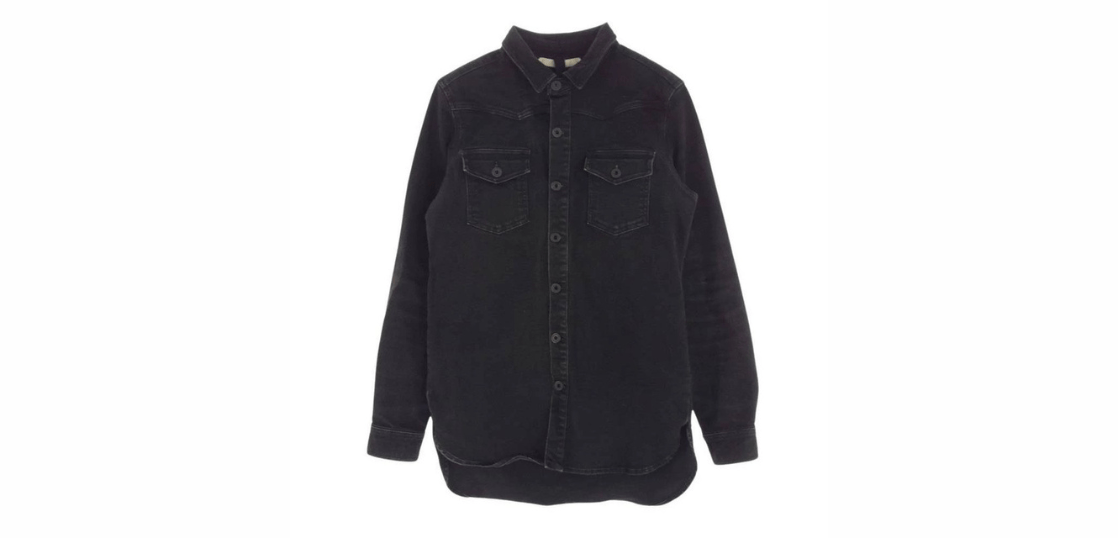 オフホワイト WHITE ロゴバックペイント ブラック デニムジャケット シャツ 買取実績