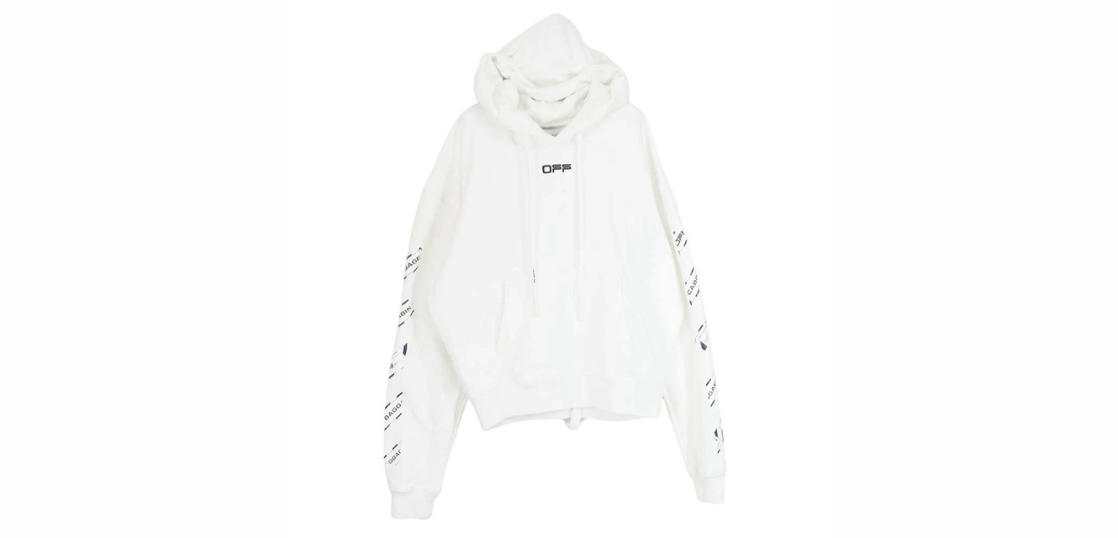 オフホワイト OMBB037S20E30003 Airport Tape Arrows Diag Hoodie オーバー フーディー パーカー 買取実績