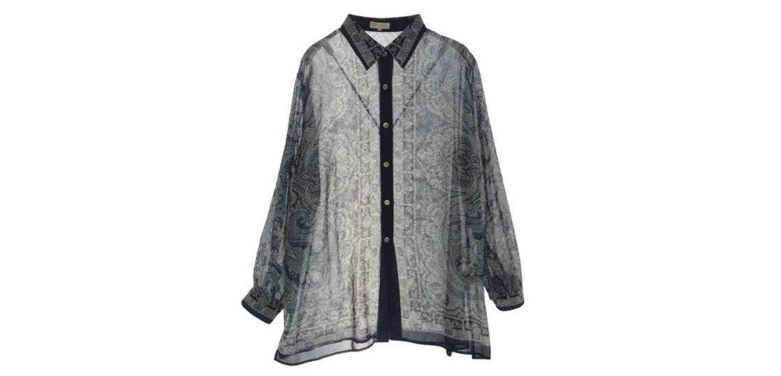 バーバリー FEB55-466 Burberrys シースルー ペイズリー柄 長袖 シアーシャツ 買取実績