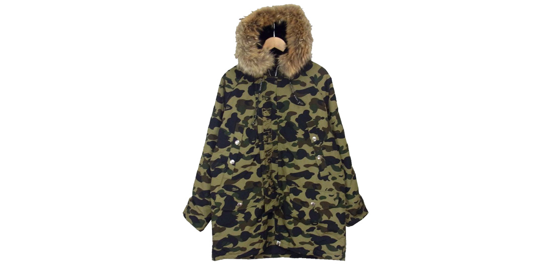 アベイシングエイプ 17秋冬 N-3B 1st カモ ジャケット 買取実績