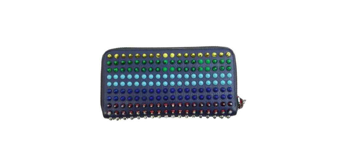 クリスチャンルブタン MPANETTONE WALLET SPIKE マルチカラースパイクスタッズラウンドジップロングウォレット買取実績