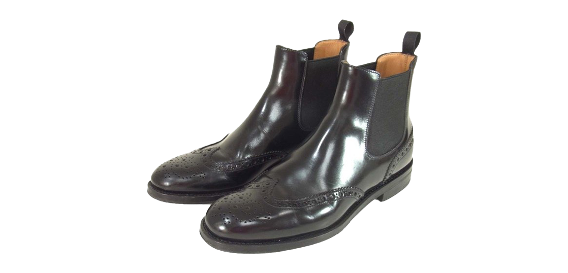チャーチケッツビーポリッシュドレザーサイドゴアレディースブーツ買取実績