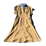 マメ クロゴウチ買取人気モデルランキングSilk Lace Collar A Line Dress画像