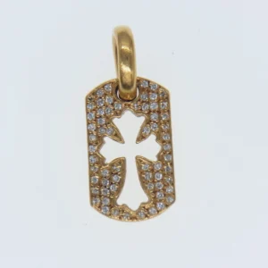 クロムハーツ 22K DT TNY CO CRS P D タイニー カットアウト クロス 