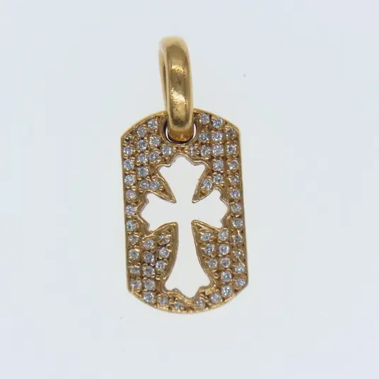 クロムハーツ 22K DT TNY CO CRS P D タイニー カットアウト クロス