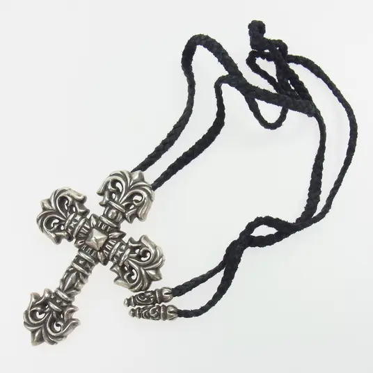 クロムハーツ FILIG CROSS-LRG LB ラージ フィリグリー クロス レザー