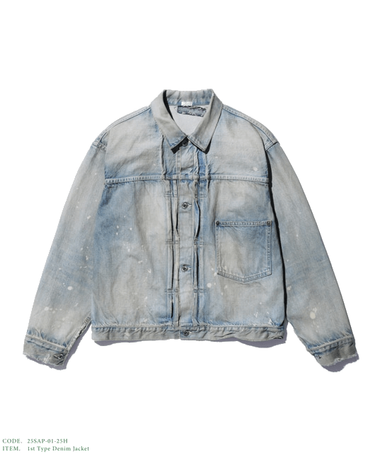 アプレッセ 2025SS 2025年新作 1st Type Denim Jacket BLEACH ファースト デニムジャケット 画像