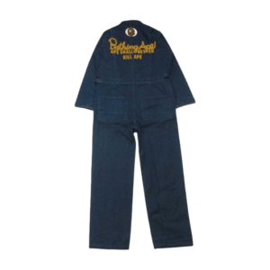 アベイシングエイプ バック ロゴ 刺繍 デニム オールインワン ツナギ 日本製 インディゴブルー 買取実績