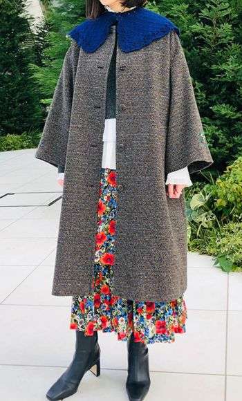 コーディネート紹介 DOT EMBROIDERY COAT 画像