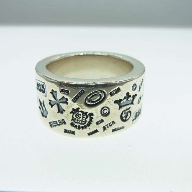 ガボール ギャランティ付属 GABORATORY ガボラトリー 12mm WIDE MULTI STAMP FLAT BAR RING BOLD ワイド マルチ スタンプ フラット バー ボールド リング 買取実績 画像