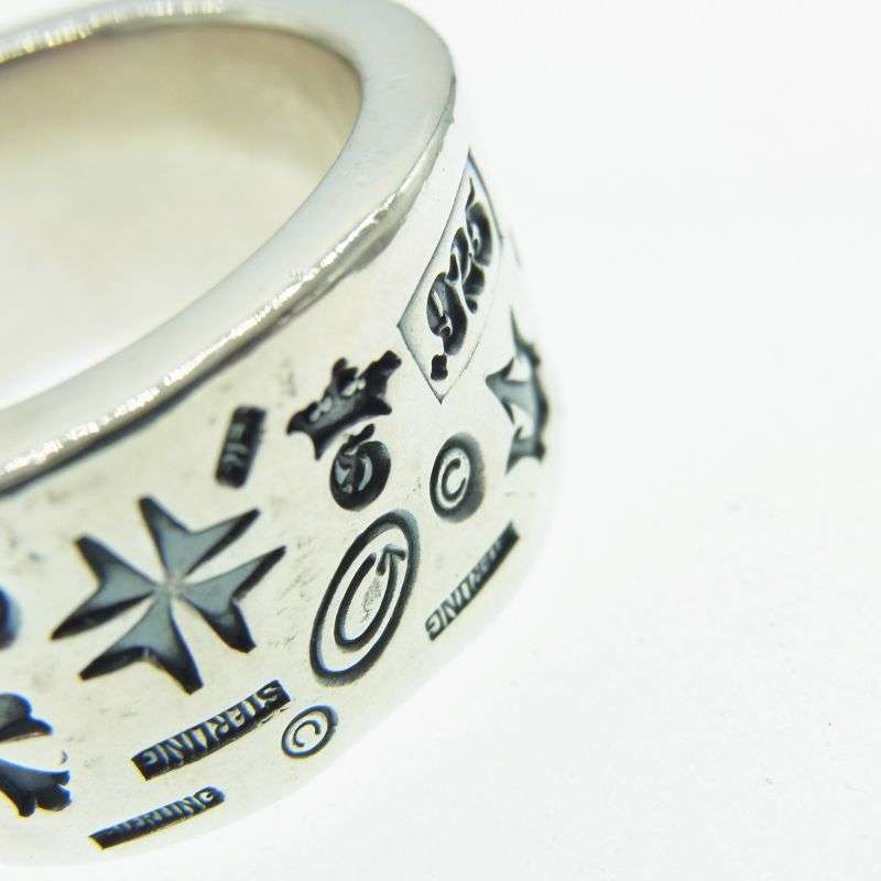 ガボール ギャランティ付属 GABORATORY ガボラトリー 12mm WIDE MULTI STAMP FLAT BAR RING BOLD ワイド マルチ スタンプ フラット バー ボールド リング 買取実績 画像