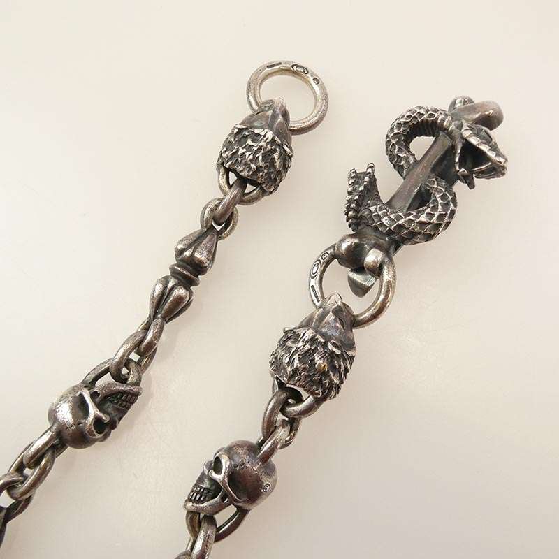 ガボール Gaboratory ガボラトリー マリア ギャランティ付属 スネークキーパー 2ライオンヘッド 5スカル 5ヌードルリンク ウォレットチェーン 買取実績 画像