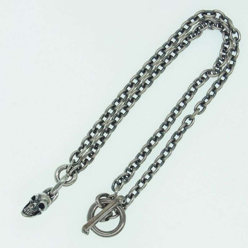 ガボール ギャランティカード付属 GABORATORY ガボラトリー QUARTER SKULL & 6CHAIN NECKLACE 48cm クォータースカル 6チェーン ネックレス 買取実績 画像