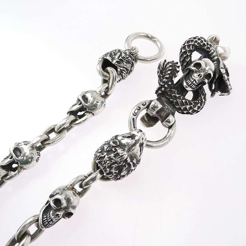 ガボール Gaboratory ガボラトリー マリア オーダーシート付属 スカルオンスネークキーパー 2ライオン 10スカル スモールオーバルリンク 1ドロップスカル ウォレットチェーン 買取実績 画像