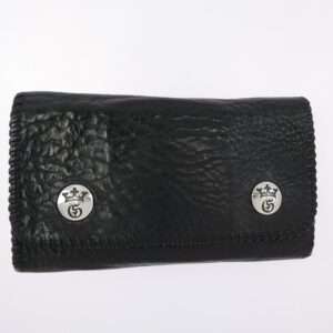 ガボール Gaboratory ガボラトリー マリア ギャランティ付属 スカルTバー付き Gクラウンコンチョボタン プレーンバッファローレザー ウォレット 長財布 買取実績