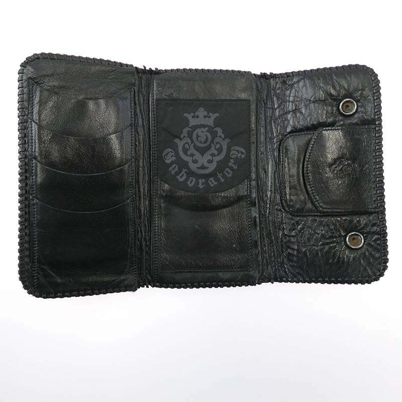 ガボール Gaboratory ガボラトリー マリア ギャランティ付属 スカルTバー付き Gクラウンコンチョボタン プレーンバッファローレザー ウォレット 長財布 買取実績