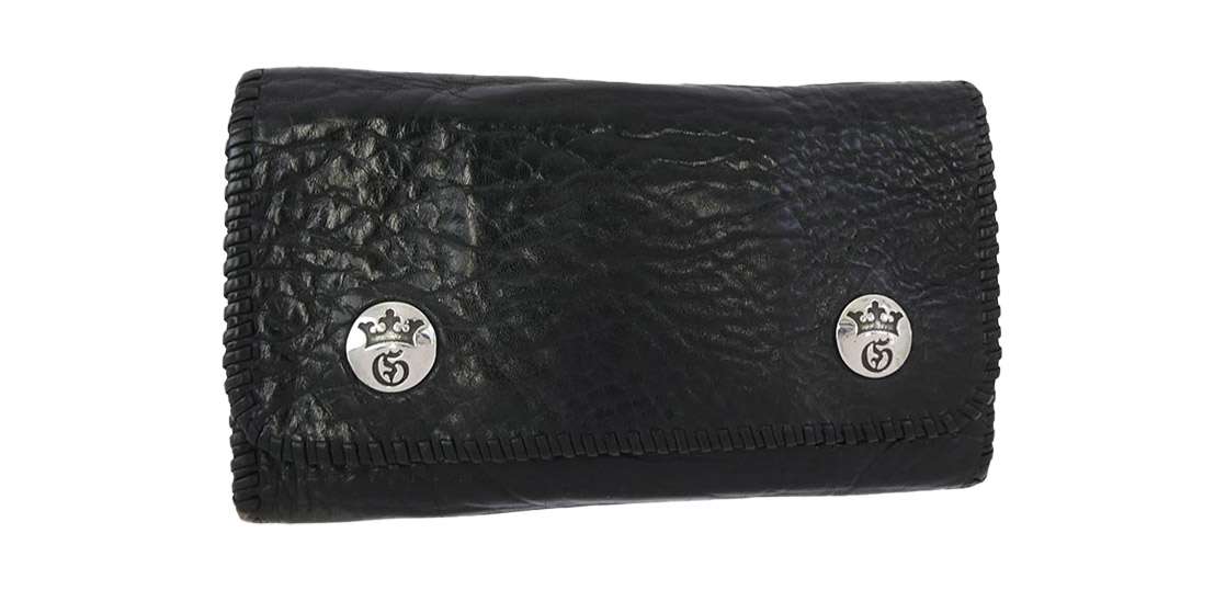 ガボール Gaboratory ガボラトリー マリア ギャランティ付属 スカルTバー付き Gクラウンコンチョボタン プレーンバッファローレザー ウォレット 長財布 買取実績