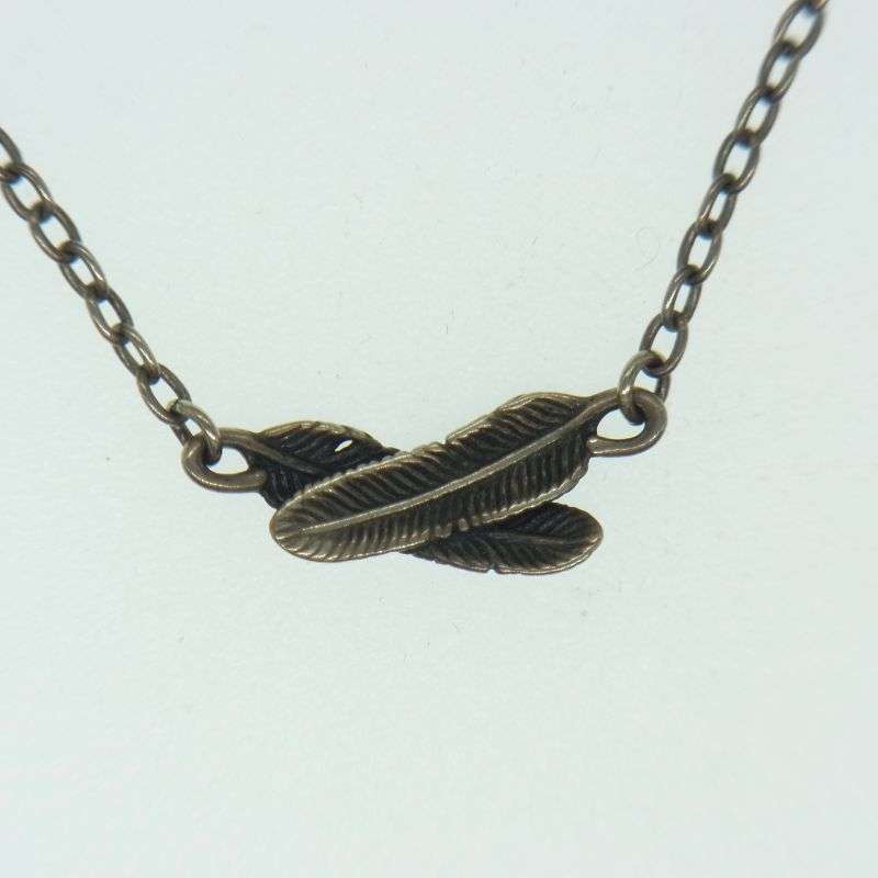 ジャスティンデイビス w feather cross ダブルフェザー ネックレス 買取実績 画像