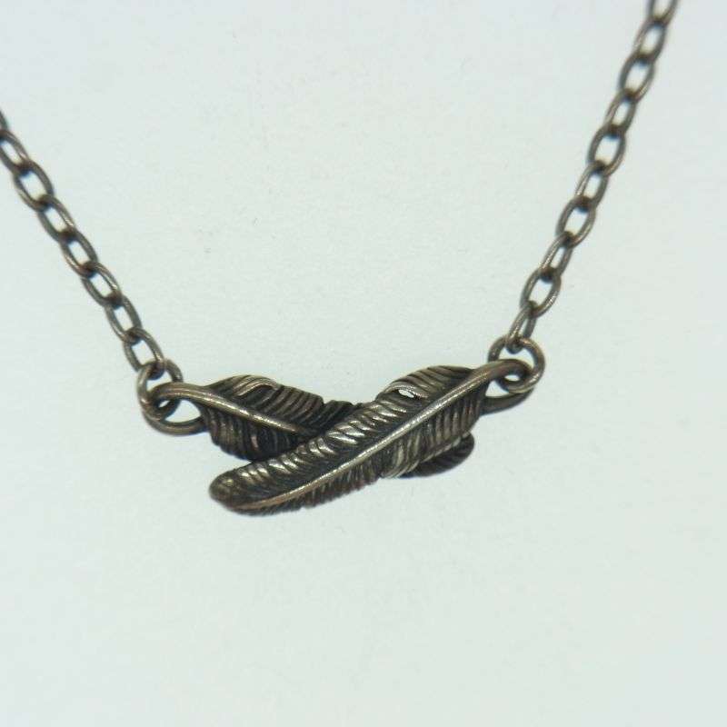 ジャスティンデイビス w feather cross ダブルフェザー ネックレス 買取実績 画像