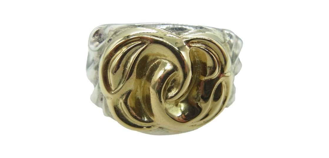 ロンワンズ コスミックユニオンリング 18金ゴールドバーズ 18KYG×シルバー コンビ 買取実績