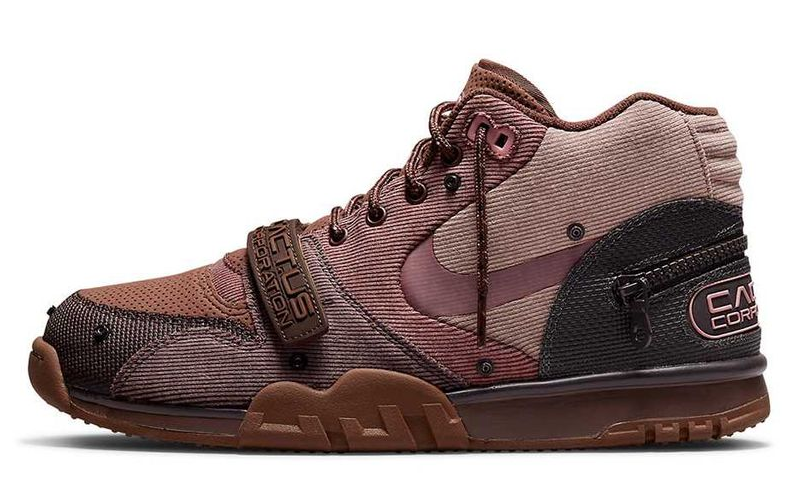 Travis Scott x Nike Air Trainer 1 SP "Archaeo Brown and Rust Pink" 画像