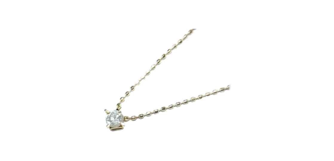 アガット 18K 0.1カラットダイヤ ネックレス 買取実績