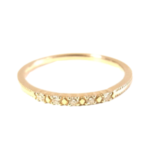 アガット K18 レディース ナロー ダイヤ 指輪 リング 買取実績