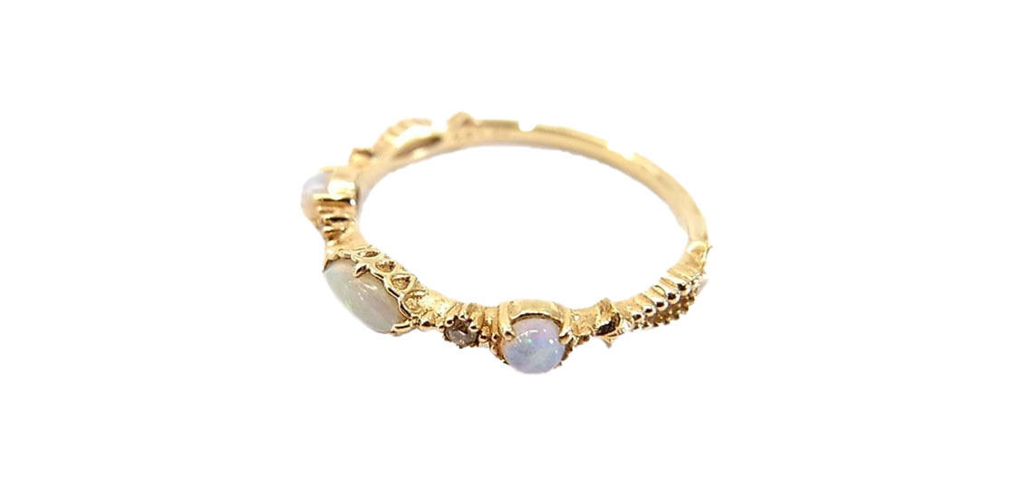 アガット K14 リング 指輪 0.01ct 買取実績